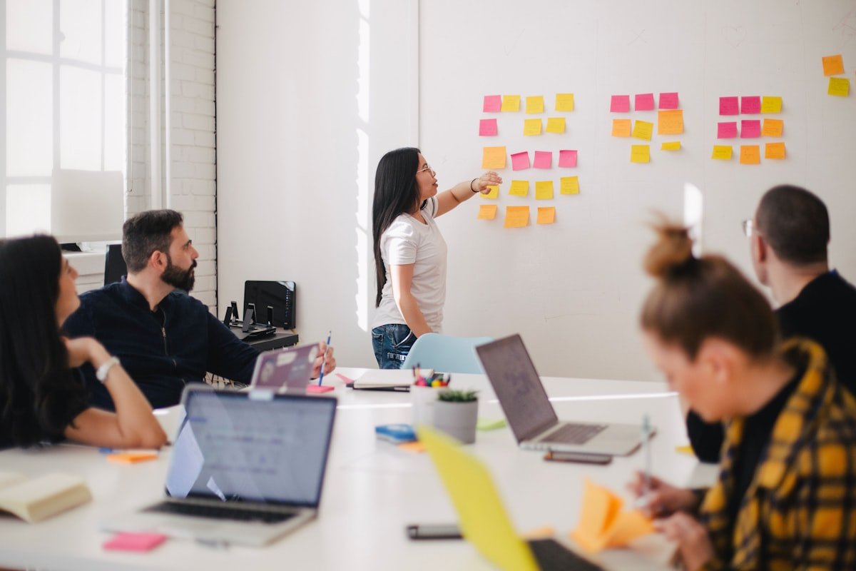 Business team planning a digital growth strategy
